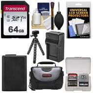 Precision Design Essentials Bundle for Sony Alpha A6000, A6300, A6500 Digital Camera & 16-50mm Lens with 64GB Card + Case + NP-FW50 Battery & Charger + Flex Tripod + Kit