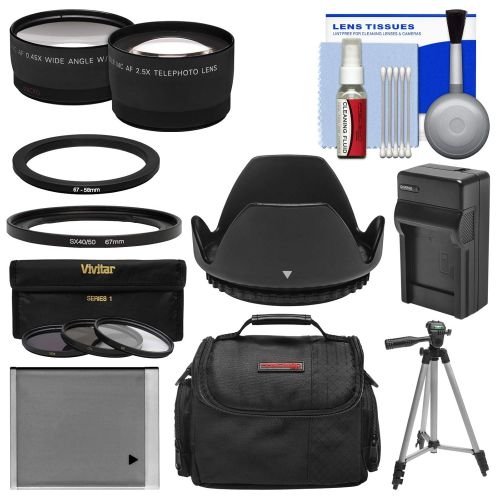  Precision Design Essentials Bundle for Canon PowerShot SX530 & SX540 HS Camera + Case + NB-6L Battery & Charger + Tripod + TeleWide Lenses + 3 UVCPLND8 Filters Kit