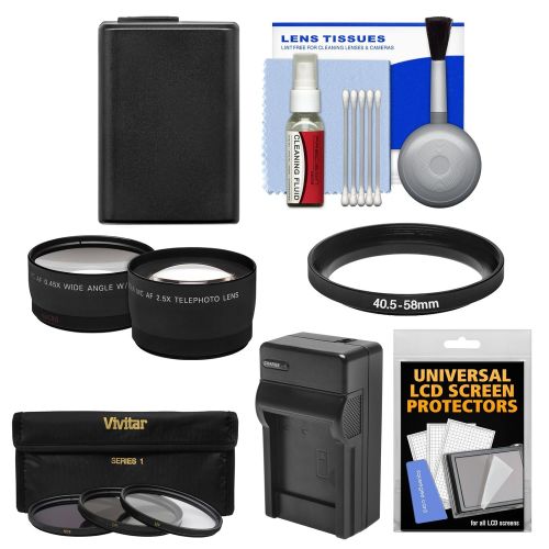  Precision Design Essentials Bundle for Sony Alpha A5100, A6000, A6300, A6500 Digital Camera & 16-50mm Lens with NP-FW50 Battery & Charger + 3 UVCPLND8 Filters + TeleWide Lens Kit