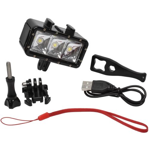  Precision Design WPL40 Waterproof Underwater Diving LED Video Light + Buoy + Bike Mount + Battery & Charger + Case Kit for Olympus Tough TG-Tracker, TG-4 & TG-5 Cameras