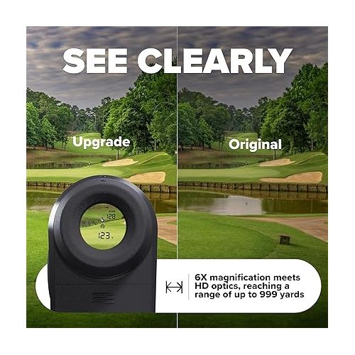  Precision Pro NX Slope Golf Rangefinder with Slope - Advanced Adaptive Slope Technology Golf Range Finder - Golf Accessories - Tournament Legal - Weather Resistant - 6X Magnification 650 Yard Range