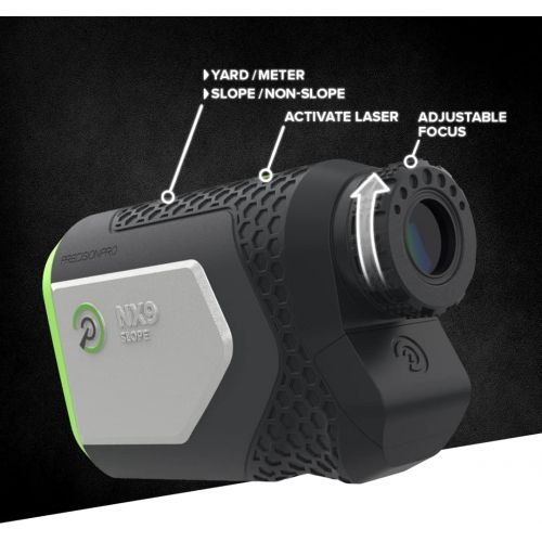  Precision Pro NX9 Slope Golf Rangefinder with Slope, Laser Golf Range Finder with Magnetic Cart Holder, 900 Yard Range, Flag Lock with Pulse Vibration, 6X Magnification, Lifetime B