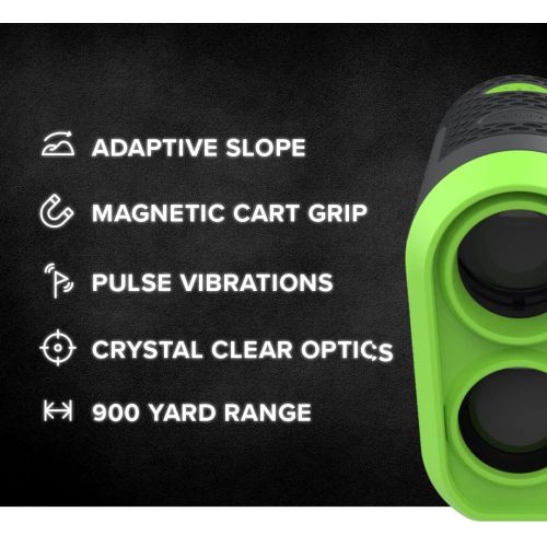  Precision Pro NX9 Slope Golf Rangefinder with Slope, Laser Golf Range Finder with Magnetic Cart Holder, 900 Yard Range, Flag Lock with Pulse Vibration, 6X Magnification, Lifetime B