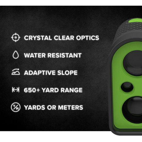  Precision Pro NX7 Golf Rangefinder with Slope, Laser Golf Range Finder, 600 Yard Range, Flag Lock with Pulse Vibration, 6X Magnification, Case, Lifetime Battery Replacement