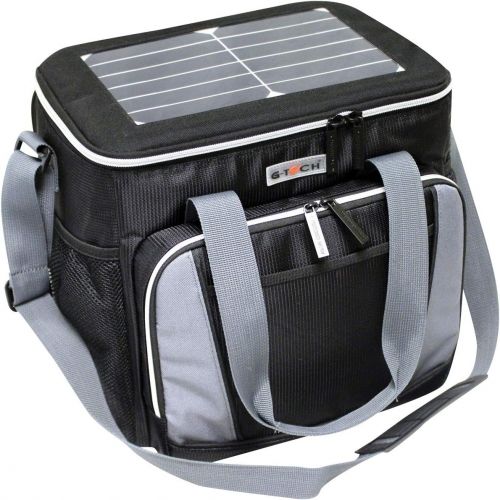  Preferred Nation Solar Cooler with USB Charging system, Collapsible 36 can cooler bag removable plastic leak-proof lining and foil lined front pocket for hot & cold.