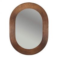 Premier Copper Products 35-inch Hand Hammered Oval Copper Mirror