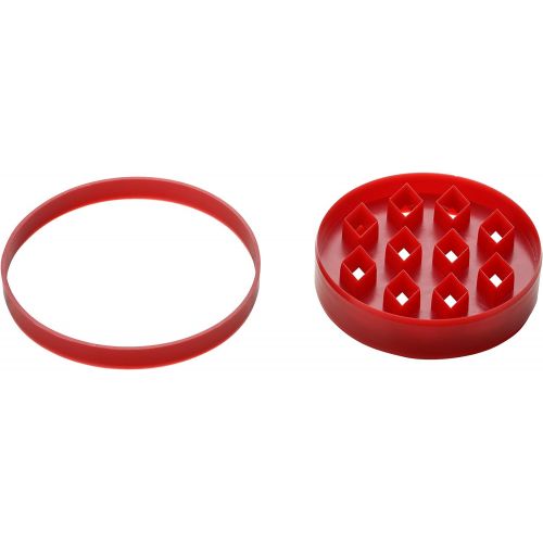  [아마존베스트]Premier Housewares Silicone Pie Maker with 4 Moulds/2 Cutters, Red