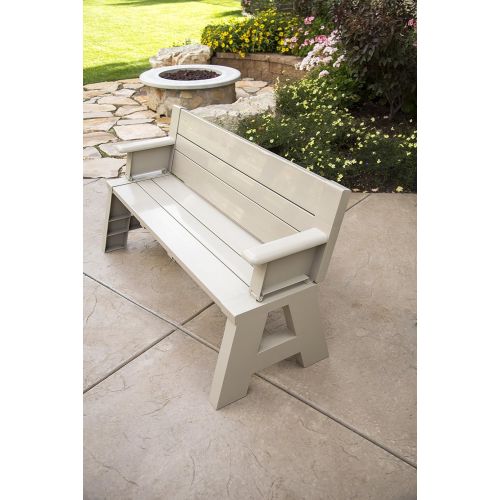  Premiere Products 5RCATA1 Outdoor Bench, Tan, 31.5 x 14.5 x 58