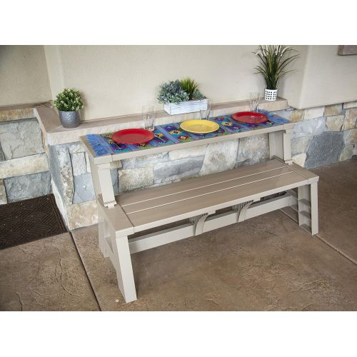  Premiere Products 5RCATA1 Outdoor Bench, Tan, 31.5 x 14.5 x 58