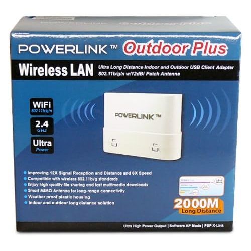  Premiertek PowerLink Outdoor Plus PL-2712N 150Mbps 802.11n Wireless LAN USB 2.0 Adapter with 12dBi Outdoor Antenna
