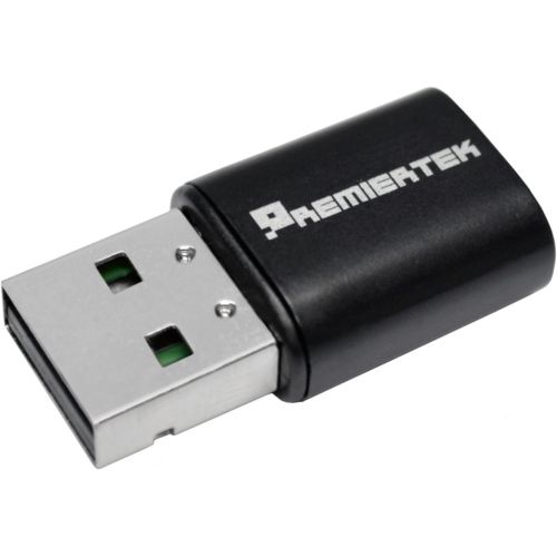  Premiertek 802.11abgnac Dual Band 2.4GHz5GHz Wireless USB 2.0 LAN Adapter up to 433Mbps (PT-8811AU)