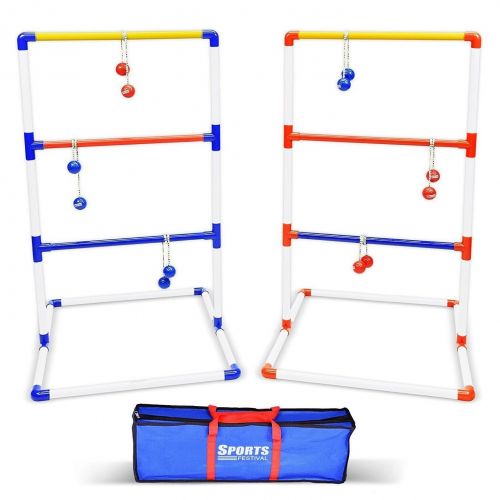  Premium Ladder Ball Toss Game Set with 6 Bolas and Carrying Case