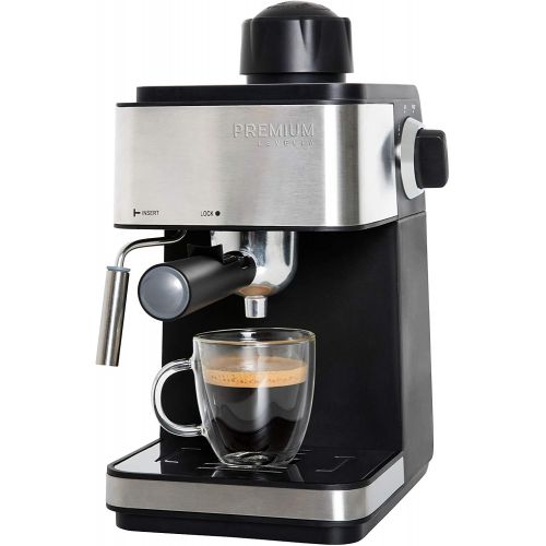  [아마존베스트]Espresso Machine, Premium Levella 3.5 Bar Espresso Coffee Maker, Espresso and Cappuccino Machine with Milk Frother, Stainless Steel