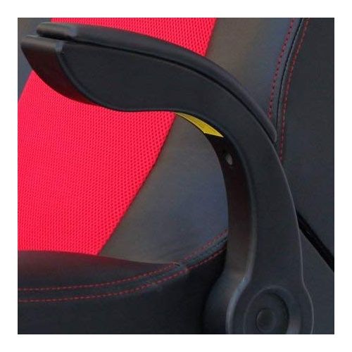  Premium Chair Furniture Gaming Chair Gamer Chairs- Black and Red Polyurethane with Bluetooth Perfect Seating Solution for Your Gaming Time