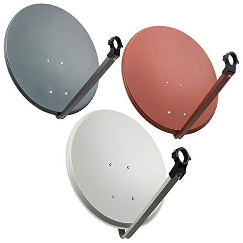  [아마존베스트]-Service-Informationen PremiumX PXA60 Satellite Dish 60 cm Aluminium Anthracite Satellite Antenna SAT Mirror with LNB Support Arm and Pole Bracket