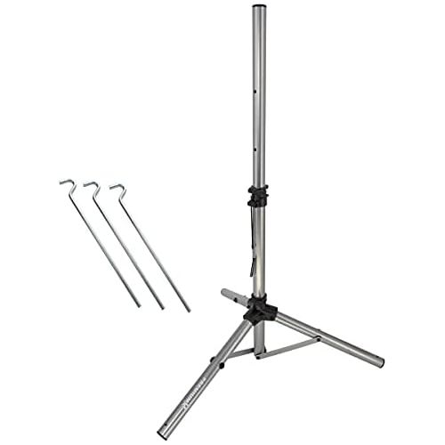  [아마존베스트]-Service-Informationen PremiumX Camping Satellite System 45 cm Bowl Antenna Mirror + Single LNB 0.1 dB Full HD 3D 4K + 10 m Satellite Coaxial Cable with 2 F-Connectors + Tripod Steel Stand incl. 3x Galva