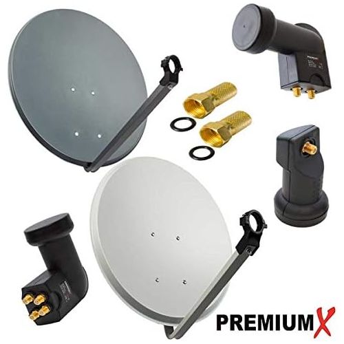  [아마존베스트]-Service-Informationen PremiumX 60 cm satellite system with LNB, charcoal