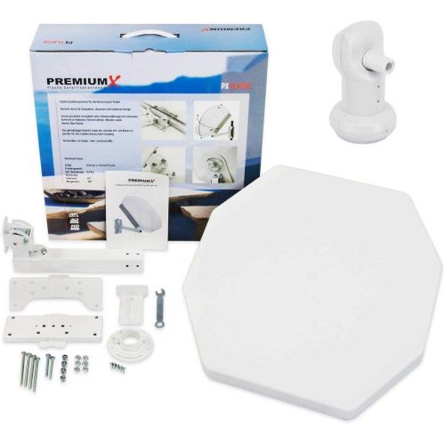  [아마존베스트]-Service-Informationen PremiumX FLAT50 satellite flat antenna, 1 participant, flat satellite dish, satellite antenna, single LNB