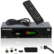 PremiumX FTA 530C Full HD Digital DVB C / C2 TV Cable Receiver | Car Installation USB Media Player Scart HDMI WLAN Optional | Cable TV Suitable for Any Cable Provider