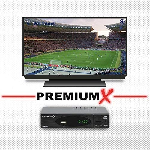  PremiumX FTA 530C Full HD Digital DVB C / C2 TV Cable Receiver | Car Installation USB Media Player Scart HDMI WLAN Optional | Cable TV Suitable for Any Cable Provider