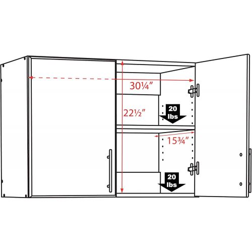 Prepac , Elite 32 Stackable Wall Cabinet, Espresso