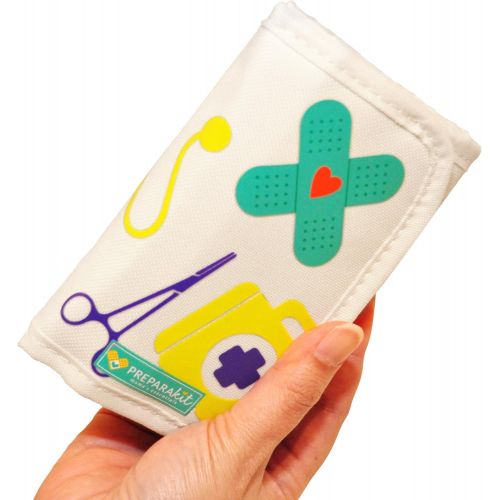  [아마존베스트]PreparaKit Travel and Baby First Aid Kit - Mom First Aid Kits! Mini Compact Kit with 50 Essentials for...