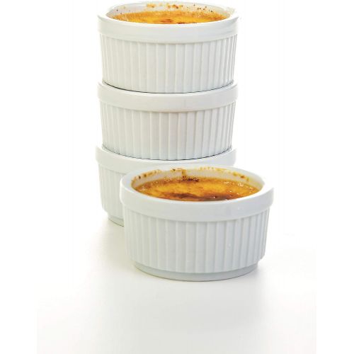  Prepworks from Progressive Prepworks by Progressive Porcelain Stacking Ramekins-Set of 6 CRR-6 for Baking, Creme Brulee Dishes, Souffle, Flan Pan Sauce, Custard, Pudding Cups, Dipping Bowls: Individual Servi