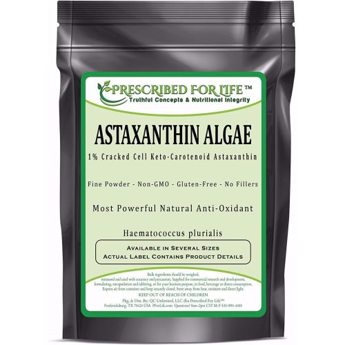  Prescribed For Life Astaxanthin - Natural Cracked Cell Wall Algae 1% Powder (Haematococcus plurialis), 12 oz