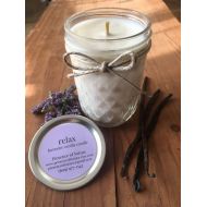 PresenceOfNature Lavender Candle with Vanilla Oil | Aromatherapy Candle | Relaxing Decor