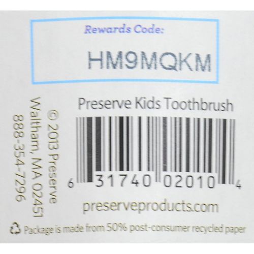  Preserve Kids Toothbrush- 6 Pack - Assorted Colors (Pack of 2)