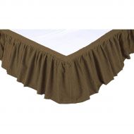 Preshrunk VHC Brands Rustic & Lodge Tea Cabin Green Bed Skirt, Queen