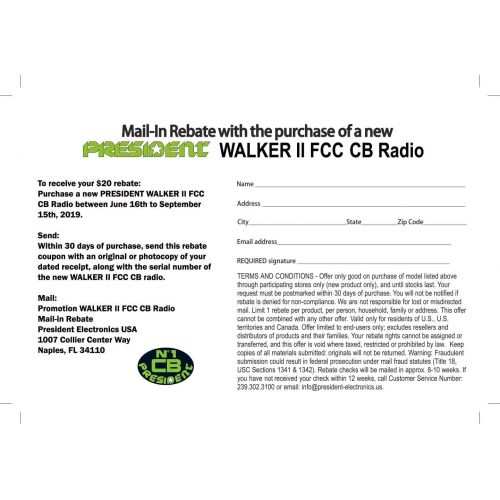  President Walker II CB Radio