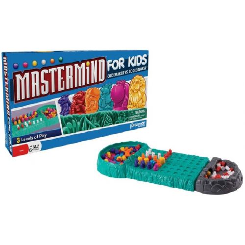  Classic Retro Mastermind Game - Break The Hidden Code - STEM Game for 2 Players by Pressman , Black & Mastermind for Kids - Codebreaking Game with Three Levels of Play Multicolor,