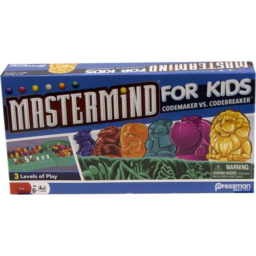  Classic Retro Mastermind Game - Break The Hidden Code - STEM Game for 2 Players by Pressman , Black & Mastermind for Kids - Codebreaking Game with Three Levels of Play Multicolor,
