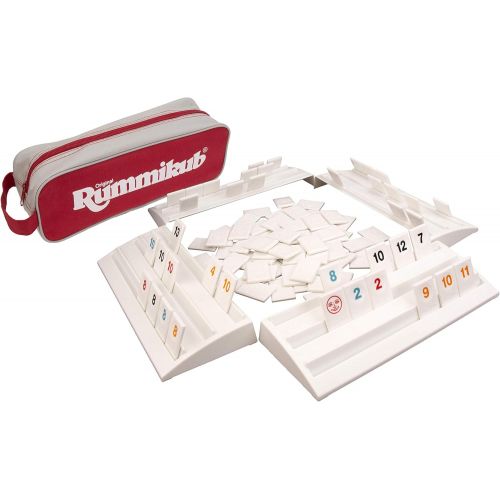  Rummikub Six Player Edition, Blue & The Complete Original Game with Full-Size Racks and Tiles in a Durable Canvas Storage/Travel Case by Pressman - Amazon Exclusive