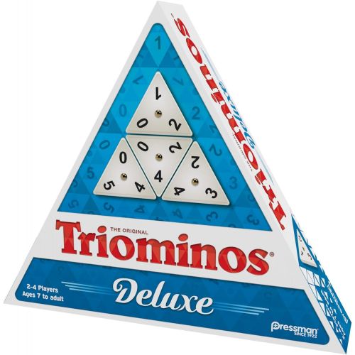  Pressman Tri-Ominos - Deluxe Edition Triangular Tiles with Brass Spinners, 5 & Rummikub - Classic Edition - The Original Rummy Tile Game by Pressman