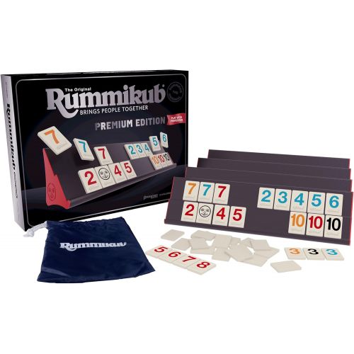 Rummikub Premium Edition by Pressman, Silver & Six Player Edition - The Classic Rummy Tile Game - More Tiles and More Players for More Fun! by Pressman , Blue