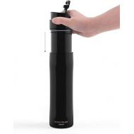 Pressopump KOHIPRESS French Press Coffee Maker, 12 oz., Stainless Steel Insulated Travel Mug for Kitchen, Office, or Camping Use, Full Immersion Steep with Grounds Filter for Hot and Cold Bre