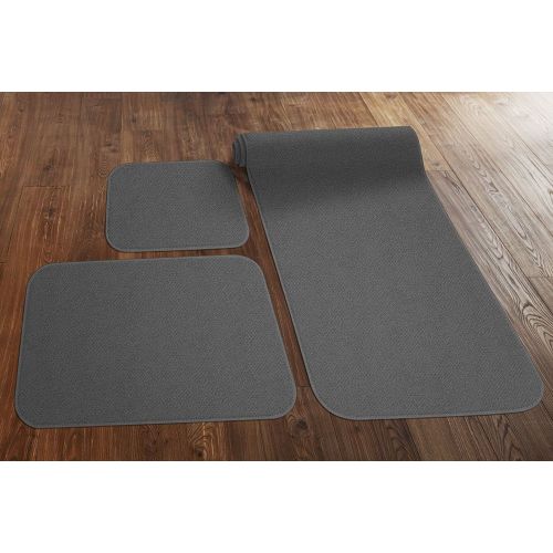  Prest-O-Fit 5-0266 Steel Gray Decorian RV Rug (3 Piece)