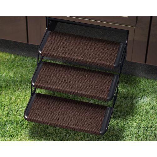  Prest-O-Fit 2-4066 Chocolate Brown 18 Wide Outrigger RV Step Rug, 3 Pack