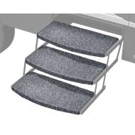 Prest-O-Fit 2-4050 Stone Gray 22 Wide Wraparound Radius RV Step Rug, 3 Pack