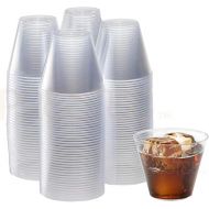 Prestee 200 Clear Plastic Cups - 9 Ounce, Hard Disposable Cups, Plastic Wine Cups, Plastic Cocktail Cups, Plastic Drinking Cups, Plastic Party Punch Cups, Party Cups, Wedding Tumblers