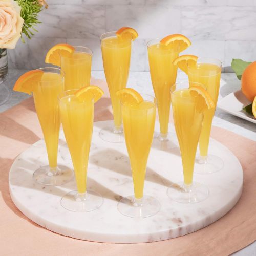  [아마존베스트]Prestee 100 Plastic Champagne Flutes Disposable | Clear Plastic Champagne Glasses for Parties | Clear Plastic Cups | Plastic Toasting Glasses | Mimosa Glasses | Wedding Party Bulk Pack