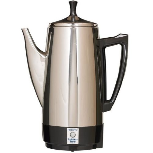  Presto 02811 Coffeemaker, 12 Cup, Stainless Steel, 800 Watts