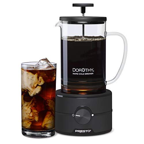  Presto 02937 Dorothy Electric Rapid Cold Brewer - Cold brew at home in 15 minutes - No more waiting 12 to 24 hours.