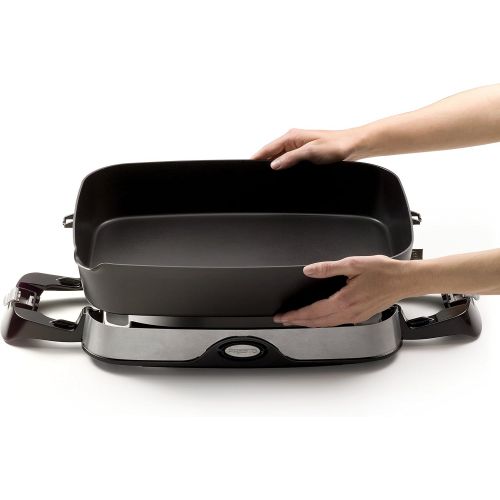  Presto 06857 16-inch Electric Foldaway Skillet, Black: Kitchen & Dining