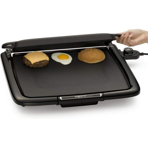  [아마존베스트]Presto, W/WARMING RACK Griddle, 14 x 15, Black