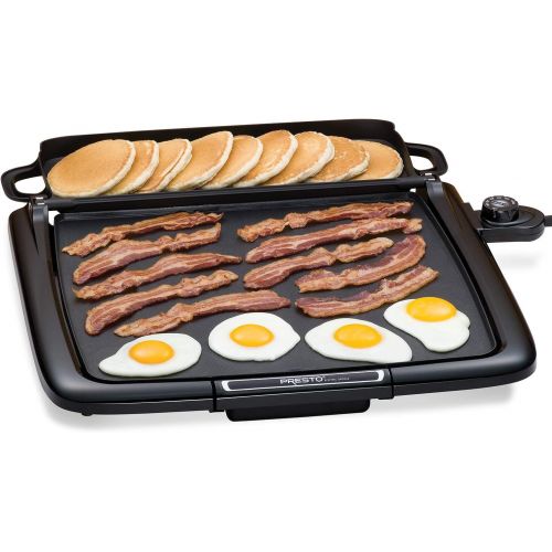  [아마존베스트]Presto, W/WARMING RACK Griddle, 14 x 15, Black