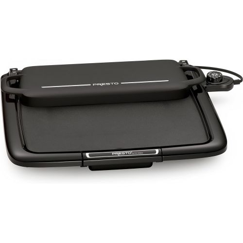  [아마존베스트]Presto, W/WARMING RACK Griddle, 14 x 15, Black