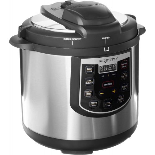  [아마존베스트]Presto 02141 6-Quart Electric Pressure Cooker, Black, Silver